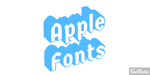 Apple Fonts Text effect