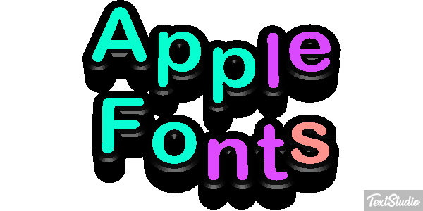 Apple Fonts Text effect