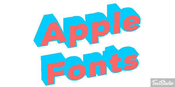 Apple Fonts Text effect