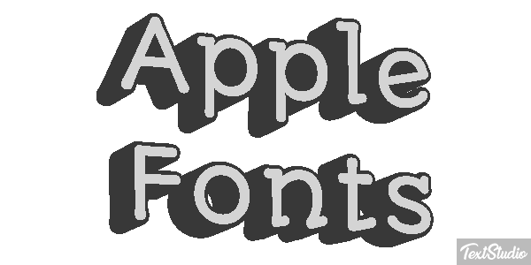 Apple Fonts Text effect