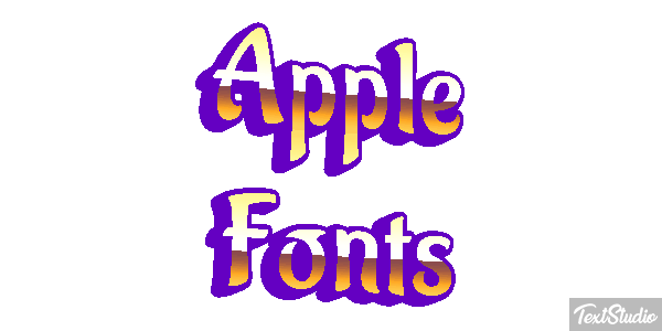 Apple Fonts Text effect