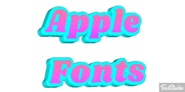 Apple Fonts Text effect