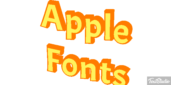 Apple Fonts Text effect