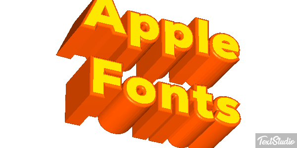 Apple Fonts Text effect