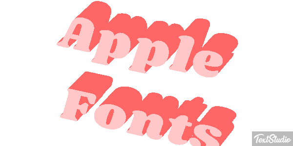 Apple Fonts Text effect