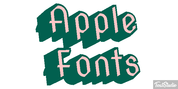 Apple Fonts Text effect