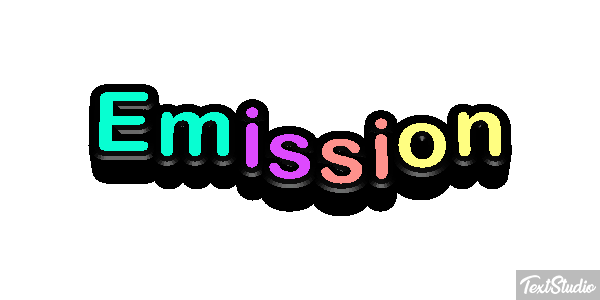 Emission Текстовый эффект