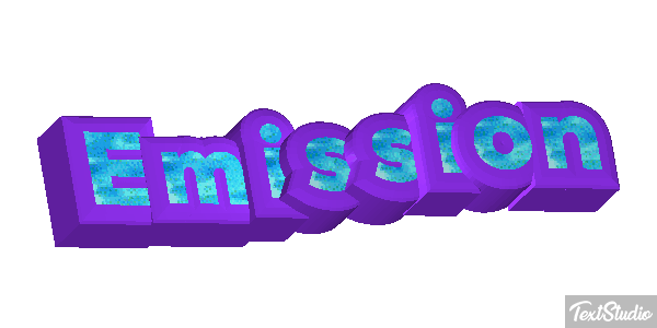 Emission Текстовый эффект