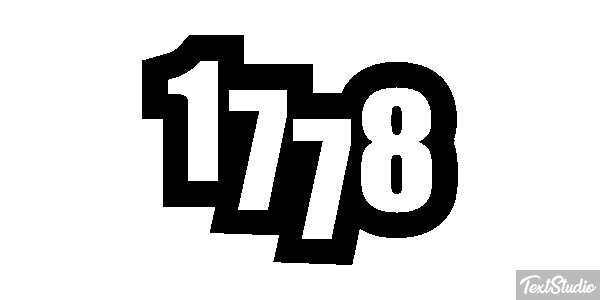 1778 Text effect