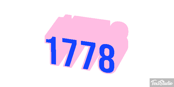 1778 Text effect
