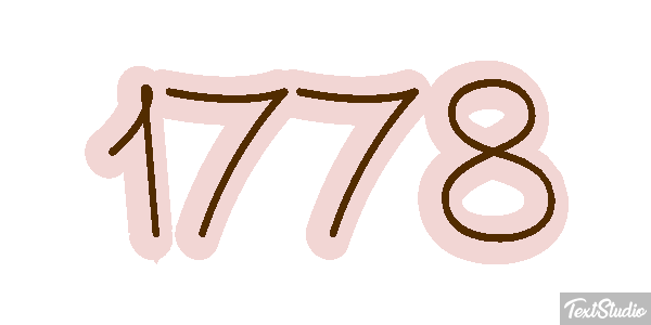 1778 Text effect
