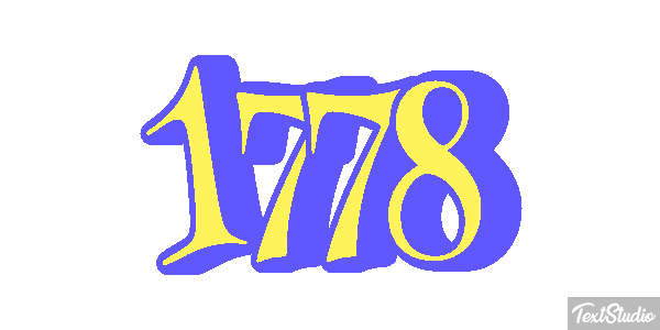 1778 Text effect