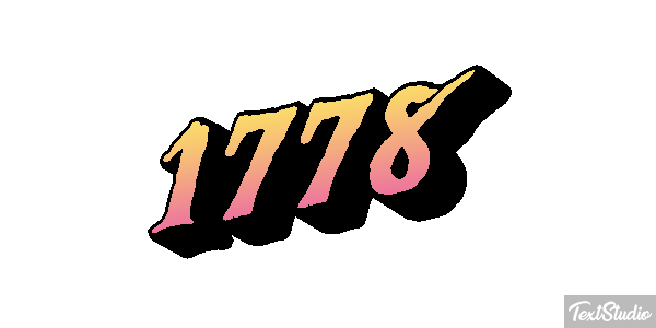 1778 Text effect