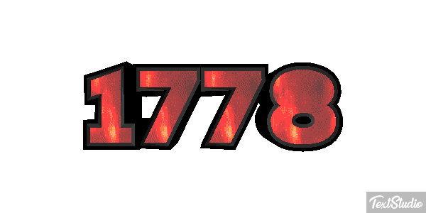 1778 Text effect