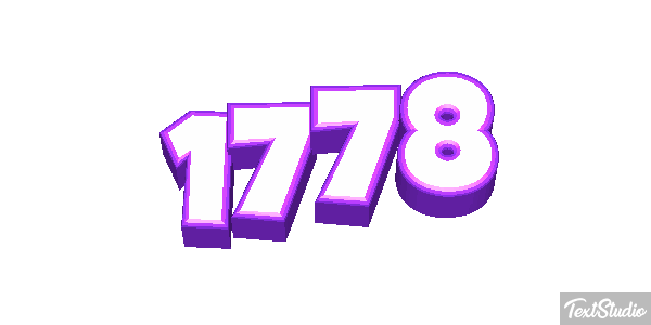 1778 Text effect