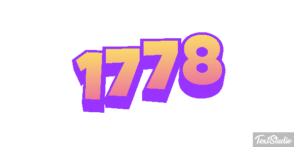 1778 Text effect