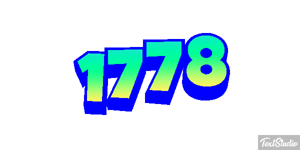1778 Text effect