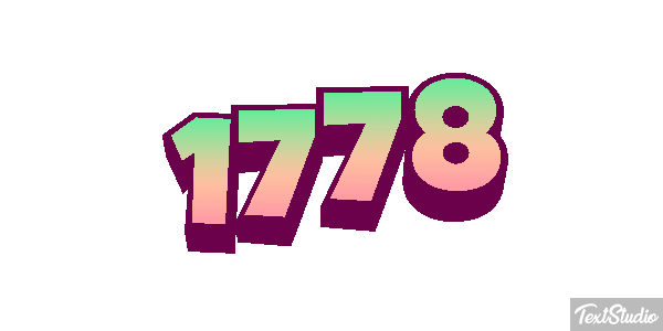 1778 Text effect