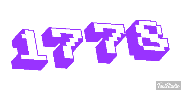 1778 Text effect