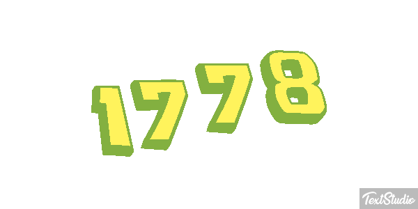 1778 Text effect