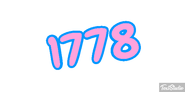 1778 Text effect