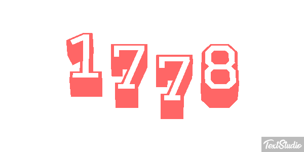 1778 Text effect