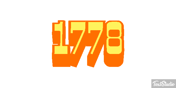 1778 Text effect