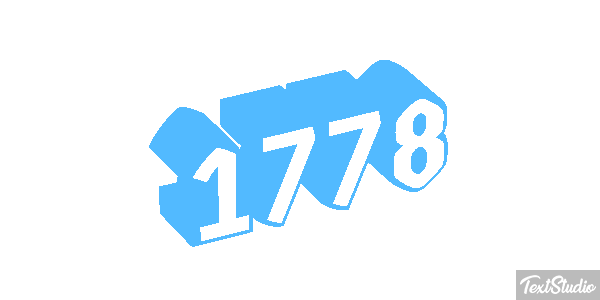 1778 Text effect