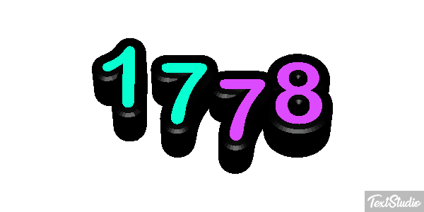 1778 Text effect