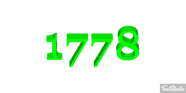 1778 Text effect