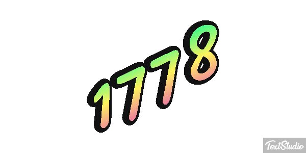 1778 Text effect