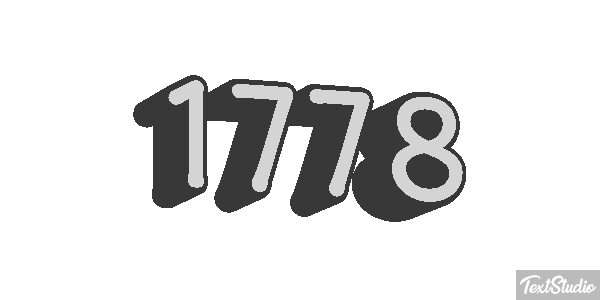 1778 Text effect