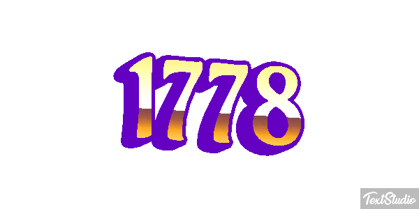 1778 Text effect