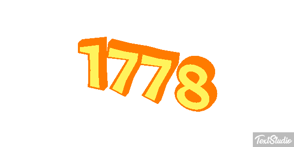 1778 Text effect