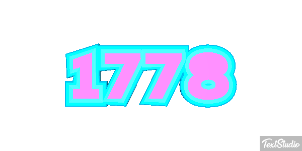 1778 Text effect