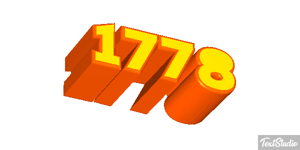 1778 Text effect