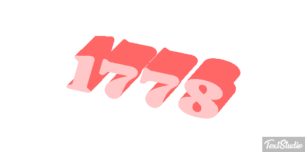 1778 Text effect