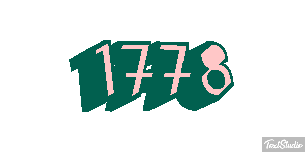 1778 Text effect