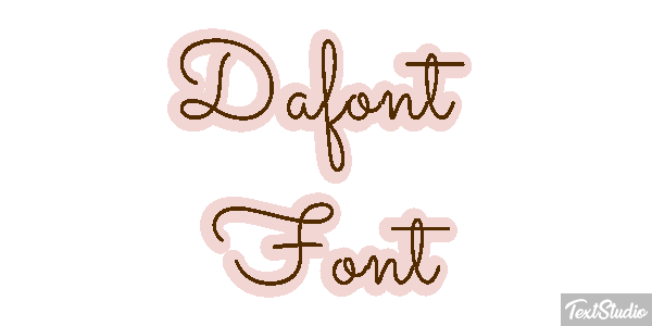 Dafont Font Text effect