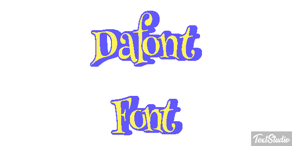 Dafont Font Text effect