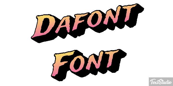 Dafont Font Text effect