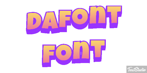 Dafont Font Text effect