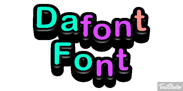 Dafont Font Text effect
