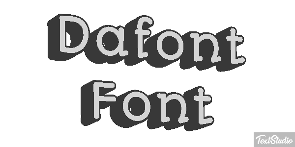Dafont Font Text effect