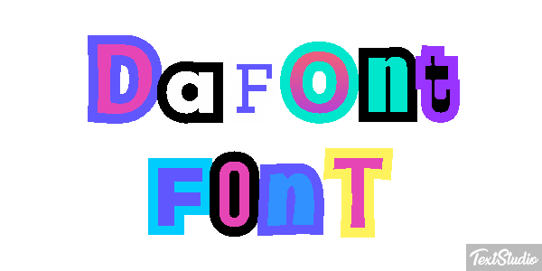 Dafont Font Text effect