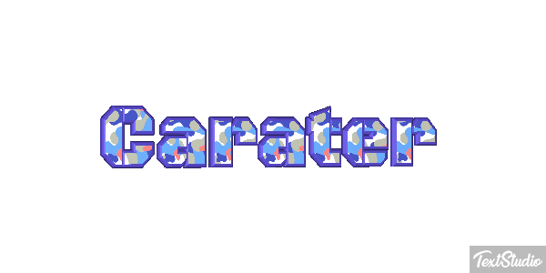 Caráter Efeito do texto