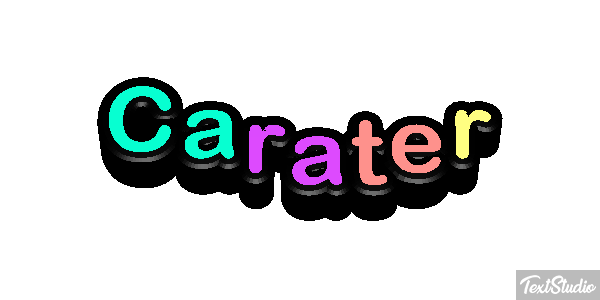 Caráter Efeito do texto