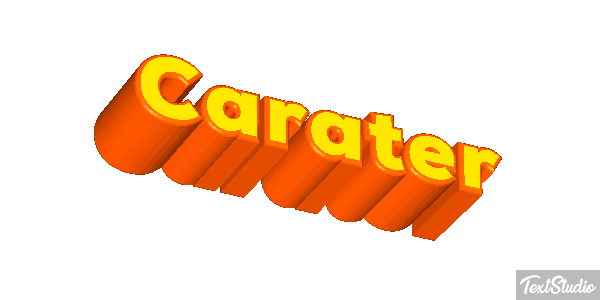 Caráter Efeito do texto