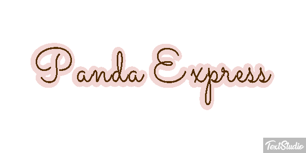 Panda Express Text effect
