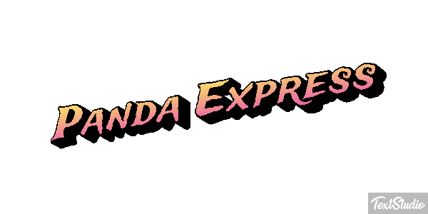 Panda Express Text effect